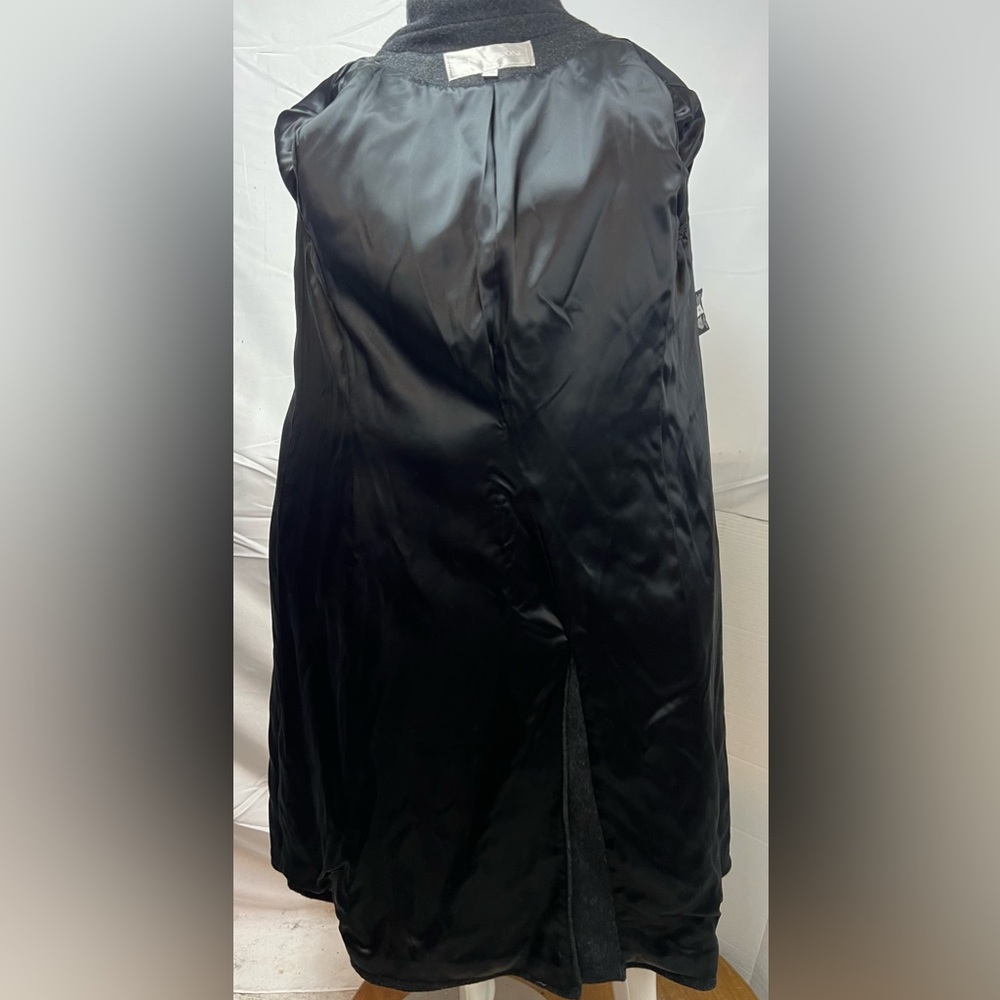 Vintage Women’s 8 Evan-Picone Charcoal Gray Wool Double Breasted Long Over Coat - Picture 7 of 8